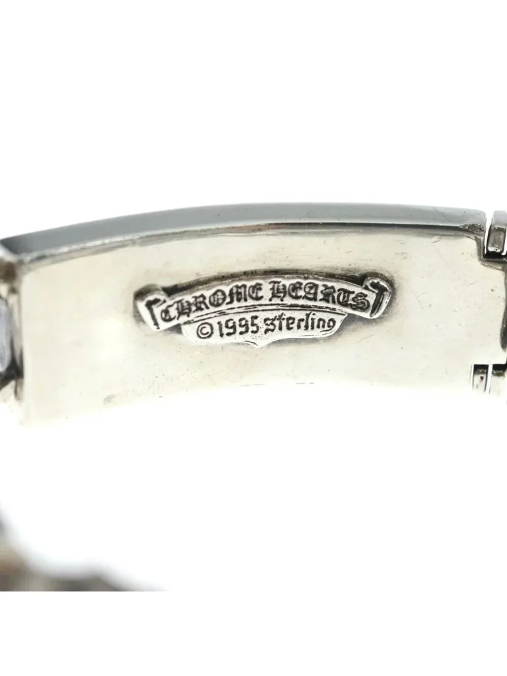Chrome Hearts ID 3 Star Three ID Fancy Link Bracelet Silver